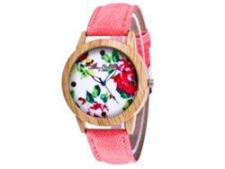 Reloj De Pulsera Analógico De Aleación Rosa De Cuarzo A La Moda Para Niñas Con Esfera Redonda