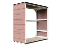 Refugio para leña exterior 1,14 m² 75 x 153 x H159 cm Timbela M980 1 Redwood Red