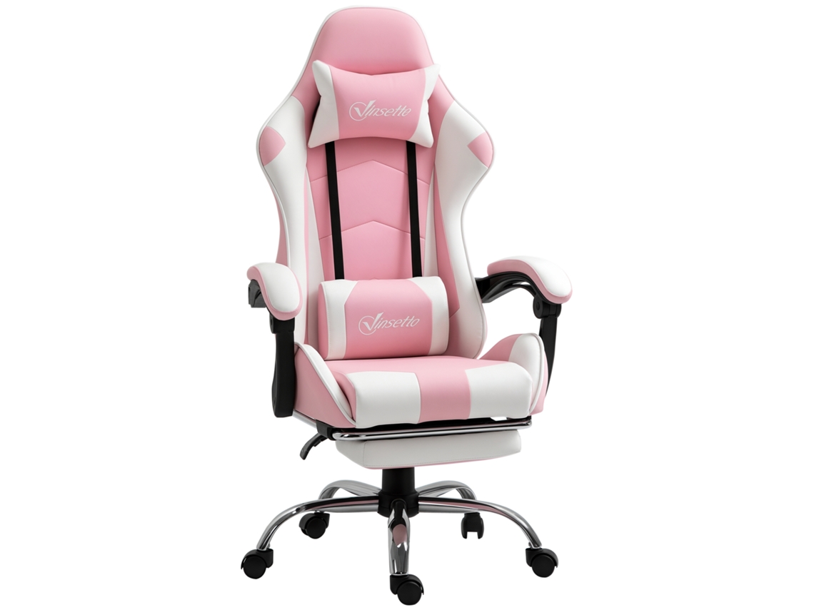 Cadeira Gamer Reclinável Com Apoio Para Pés Rosa