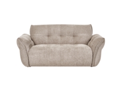 Sofá De 2 Lugares Beliani Halba De Tecido Creme 174x85x80
