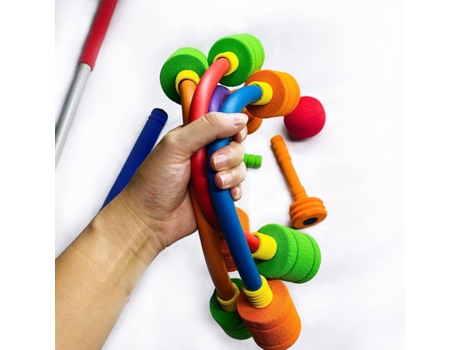Juego de croquet para niños Esponja elástica Juego de croquet doble Juego de espuma de goma para entrenamiento de niños en interiores y exteriores ...