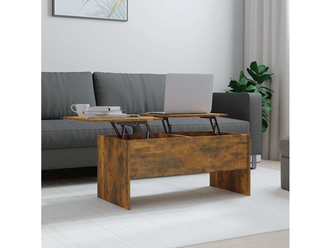 Mesa de centro - Mesa auxiliar - Mesa de café 102x50,5x46,5 cm Madera de roble procesada HARLANV1