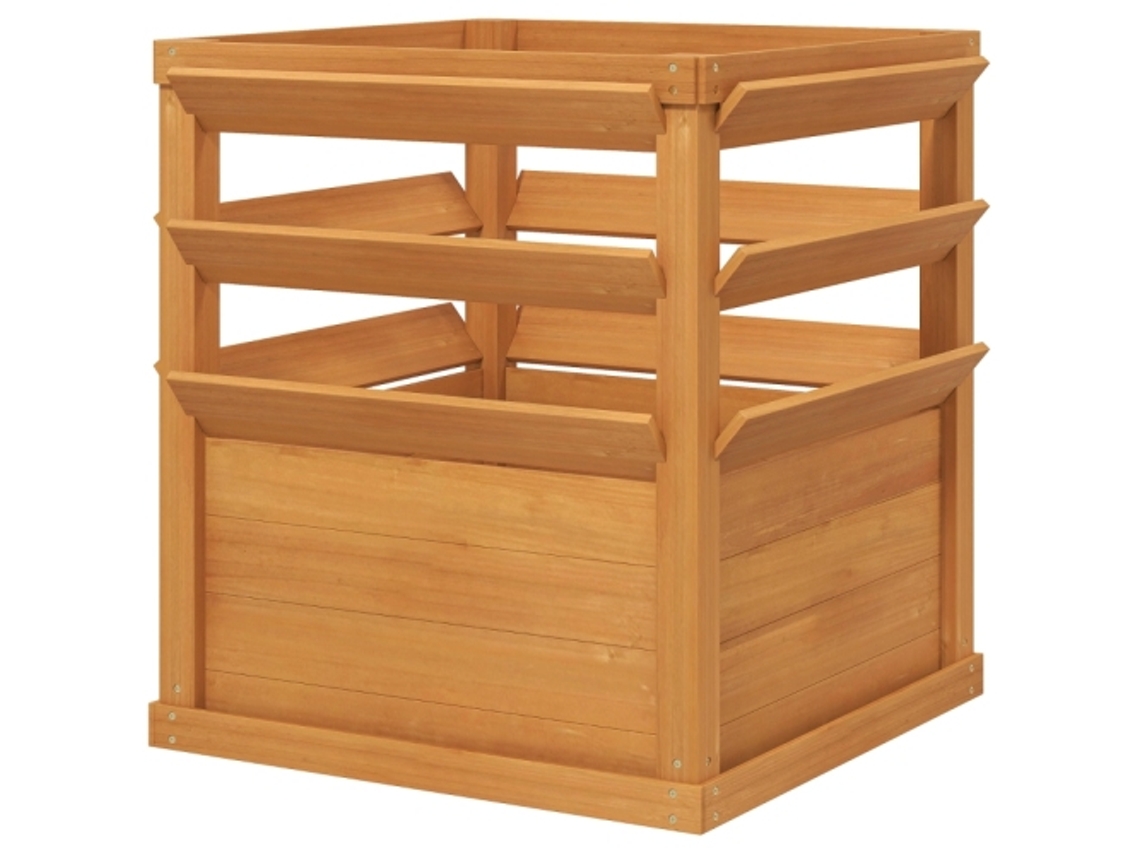 Los macizos de flores elevados con pérgolas y fondos abiertos, realizados con macetas/cajas de madera, son adecuados para jardines/balcones.