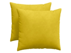 Juego de 2 cojines para sofá, HARLANV1, amarillo, 50x50 cm, tela.