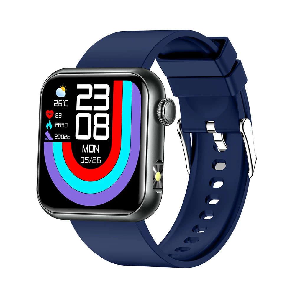 (silicona Azul) Reloj Inteligente Con Llamadas Bluetooth, Rastreador De Actividad Física, Resistente Al Agua Ip68