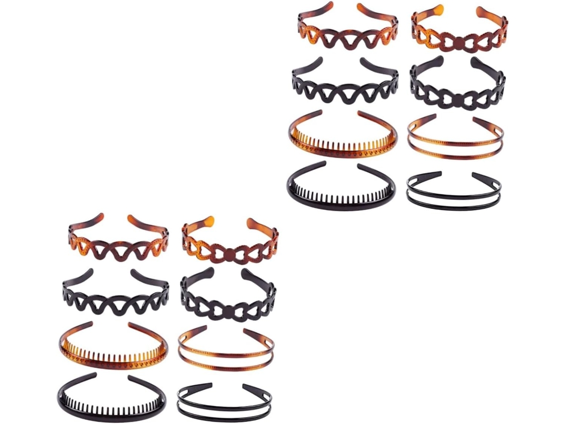 16pièces Diademax Antideslizantes Forme De Et Accessoires Cabello Unisexes Idéaux Pour Maquillaje
