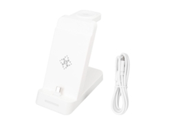 Estación De Carga Portátil Plegable 3 En 1 Con Soporte Para Galaxy Z Flip Fold Buds Pro Watch 6 Blanco