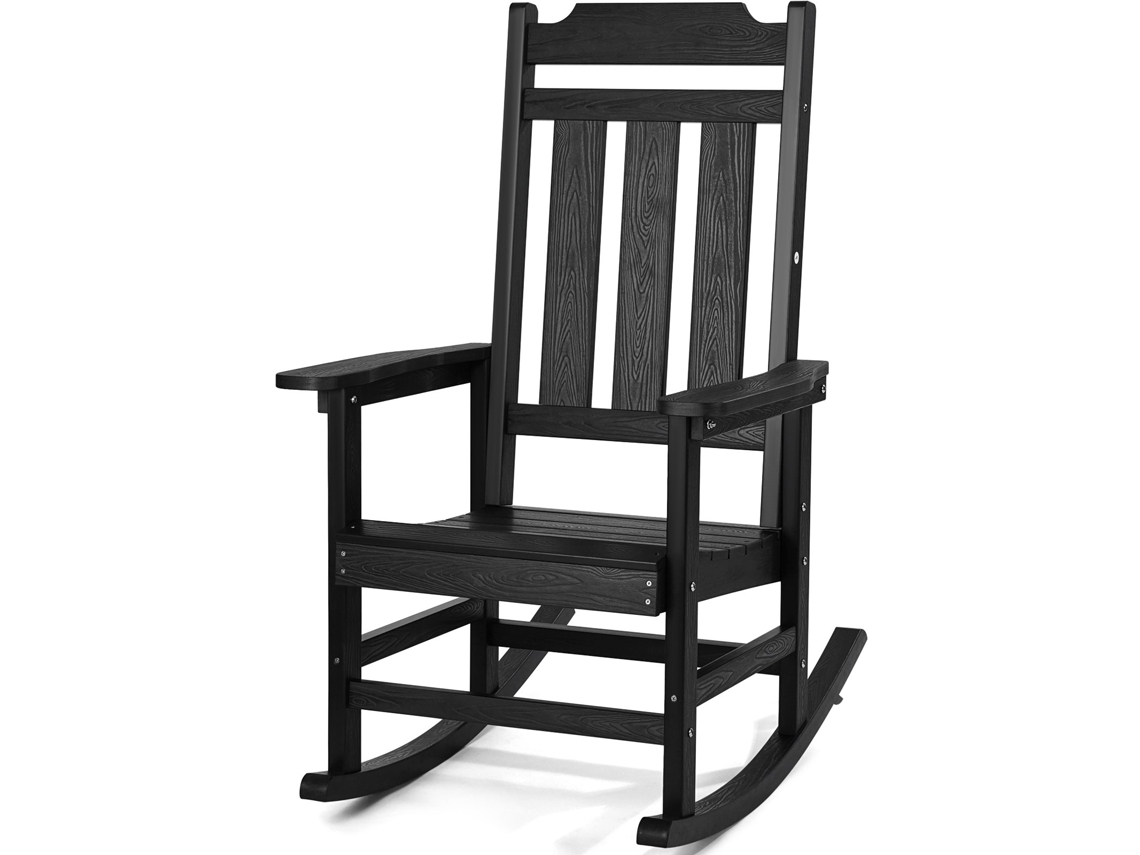 VEVOR Porch Rocker HIPS - Mecedora de exterior con respaldo alto, 1 unidad, 400 lb de peso