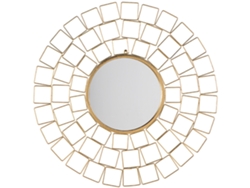 Espejo decorativo BELIANI Labrit de Hierro Dorado 90x3x90
