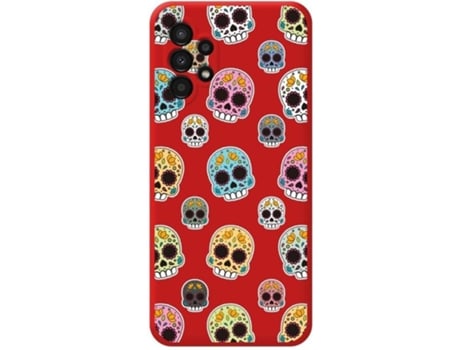 Carcasa para Samsung Galaxy A13 4G TUMUNDOSMARTPHONE Silicona Líquida Dibujos Rojo