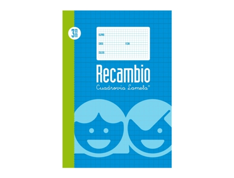 Recambio Lamela Hojas de cuadrícula Blanco 100 Hojas (5 Unidades)