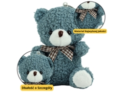 Llavero de peluche con colgante de osito de peluche, decoración azul marino, 8 cm B.active