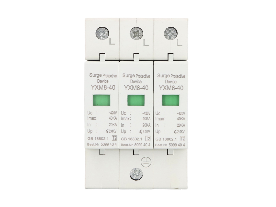 Protector de sobrecarga de 3 pines, 40 kA, 420 V - Dispositivo de protección contra sobrecargas para el hogar