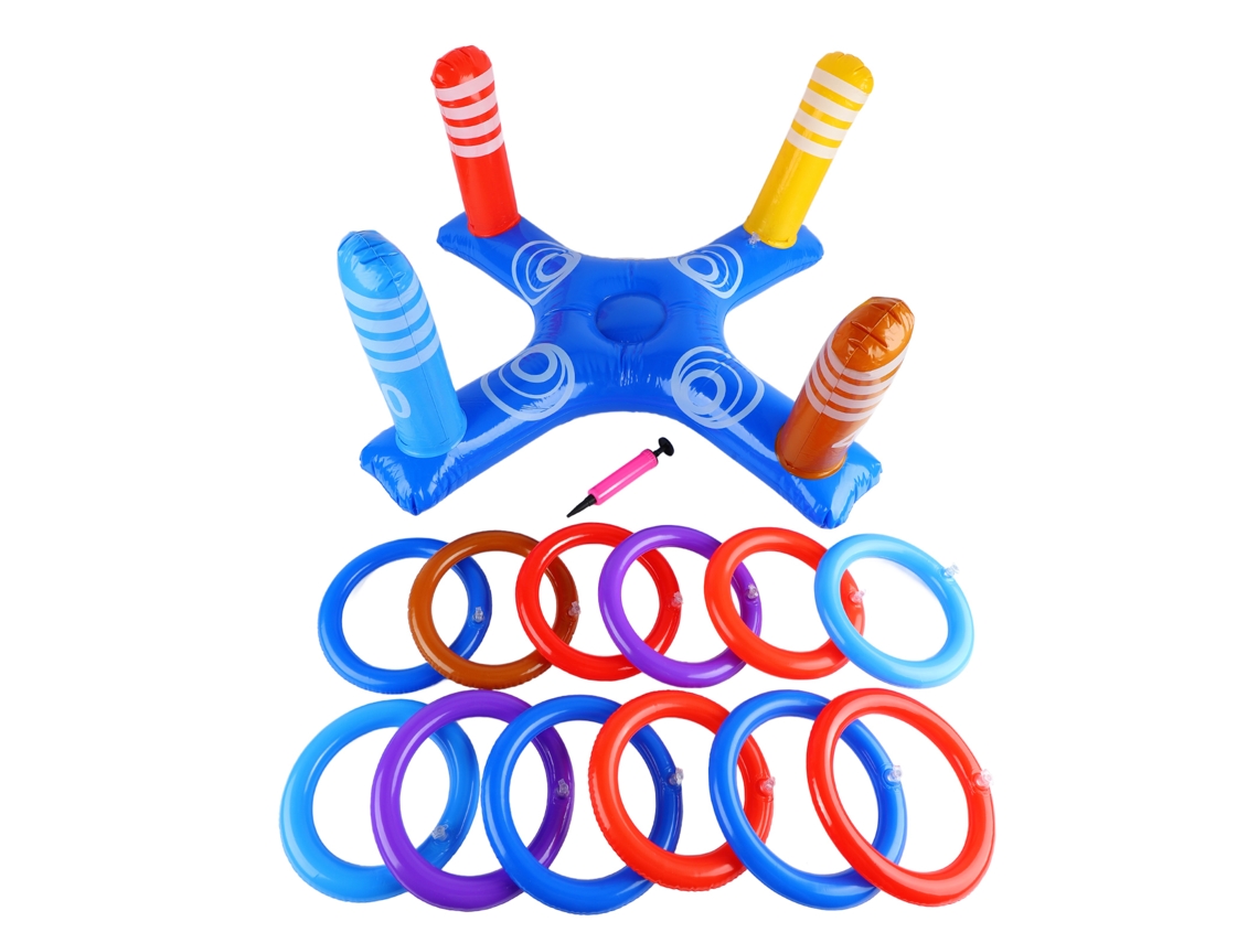 Dan26-juego De Anillos Hinchables Para Piscina, Juego De Lanzamiento Flotante Para Juegos Acuáticos