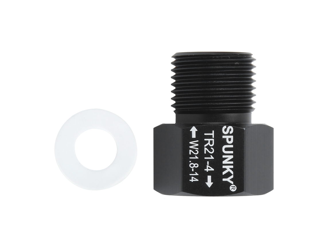 Adaptador de cilindro de refrigerante negro TR21x4 para W21.8 14