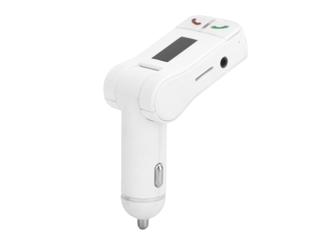 Cargador De Coche (iluminación Led, Manos Libres Bluetooth) Blanco