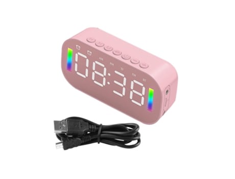 Fm Radio Led pantalla regalo viaje música reproductor Mini despertador Bluetooth altavoz