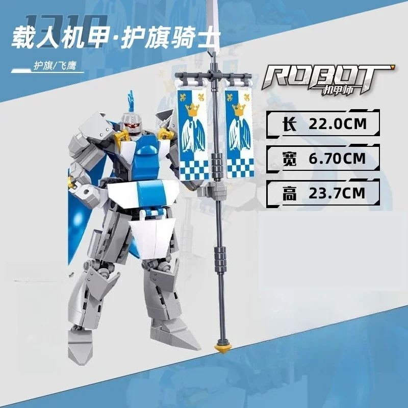 Juego De Bloques De Construcción De Robot Guerrero Mecánico, Bloques De Construcción Diy