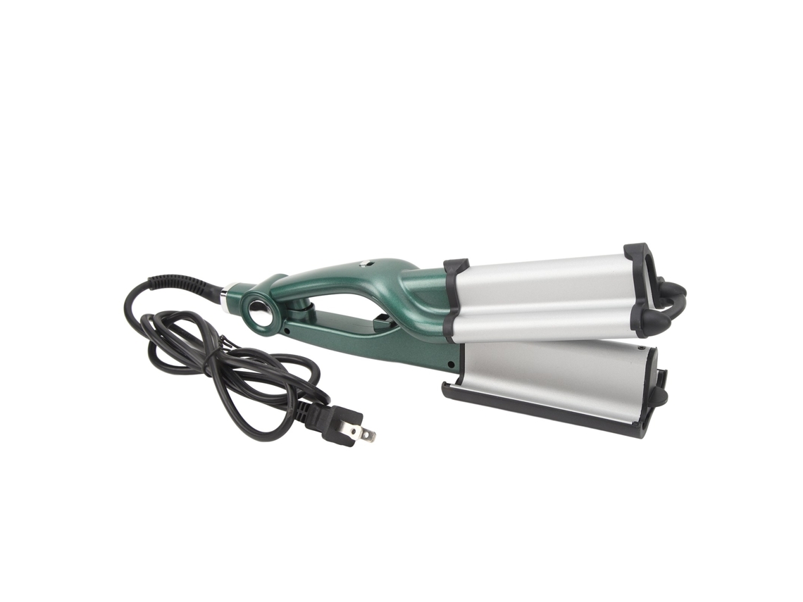 Prancha de cabelo elétrica com modelagem profunda, aquecimento rápido e controle de temperatura, cor verde (2026).