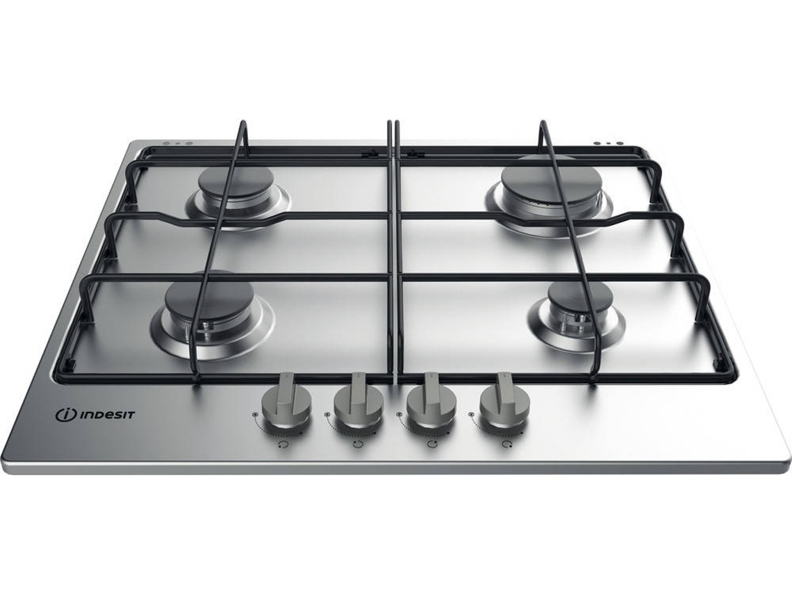 Placa de Gas INDESIT THP 642 IX I (Gas Natural - 59 cm - Inox)