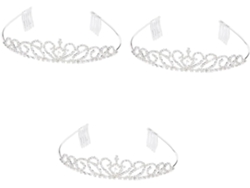 Juego De 3 Horquillas Modernas Con Diamantes De Imitación Para Novias, Con Una Circunferencia De 38 Cm.