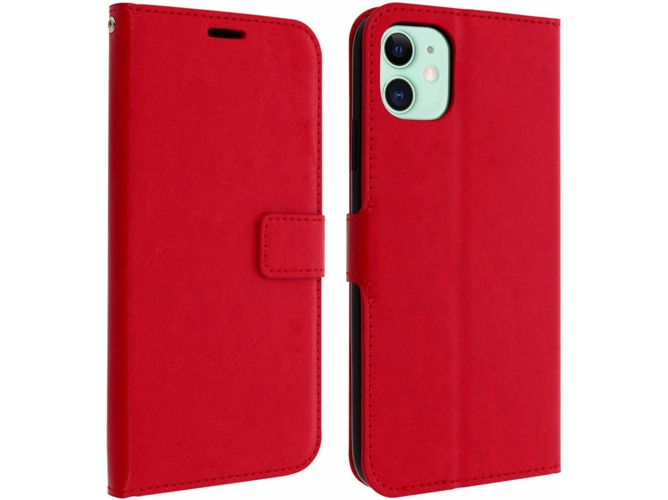 Funda iPhone 11 AVIZAR Wallet Rojo