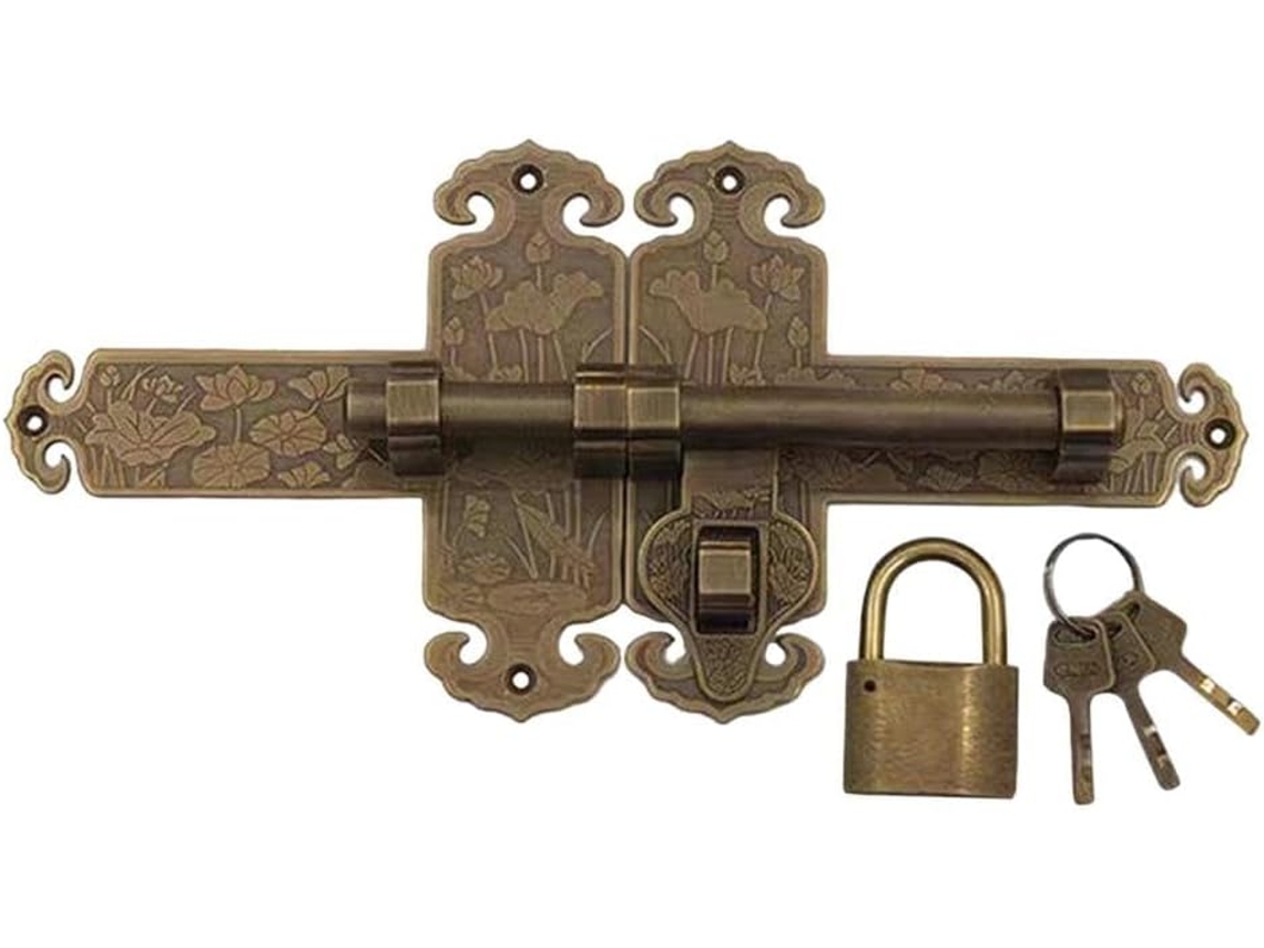 Cerradura De Puerta Whychstore Latón, Seguridad, Protección, Llave, Latón
