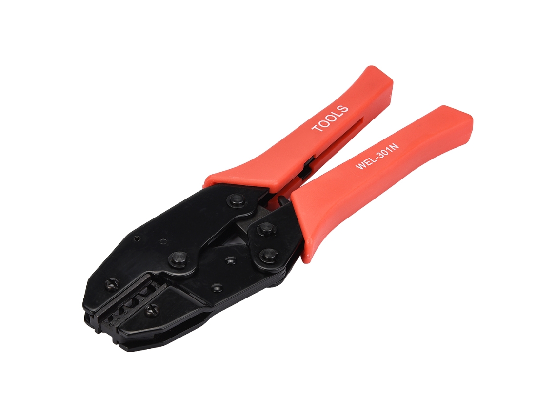 Herramienta De Crimpado Y Corte Con Trinquete Para Cables Terminales Fríos Bnc Awg 8-20