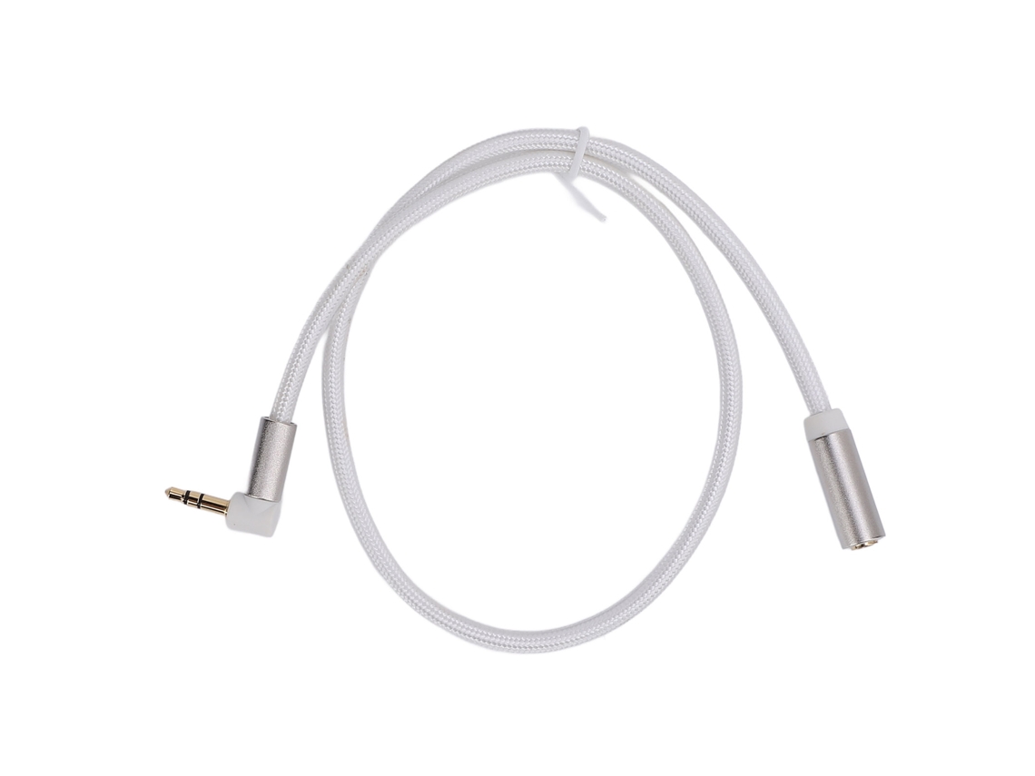 Cable De Audio Estéreo De 3,5 Mm Macho A Hembra Con Conector En Ángulo Recto, Extensión De 1 M.