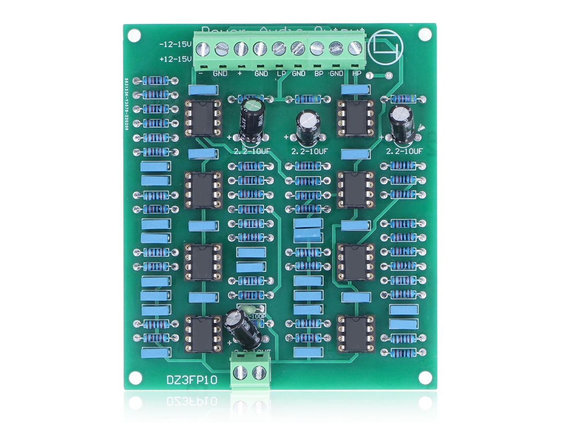 Módulo Preamplificador De 3 Canales Ne5532 Con Control Ajustable De Graves, Medios Y Agudos.