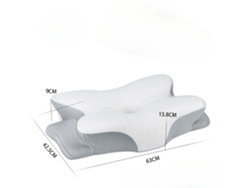 Almohada Para El Cuello Ergonómica De Espuma Viscoelástica De Seda Helada Transpirable Con Protección Para El Cuello Almohada Para Dormir Gris Cuich