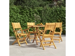 Sillas de jardín plegables (4 unidades, 55 x 61 x 90 cm), teca maciza, DKD Home Decor