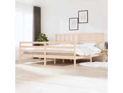 Marco de Cama Madera Marrón (200x200cm)