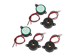 5 Unidades De Zumbador Electrónico Estéreo Pasivo De Alto Decibelio, 2 Terminales, Dc12v, 10 X 23 Mm