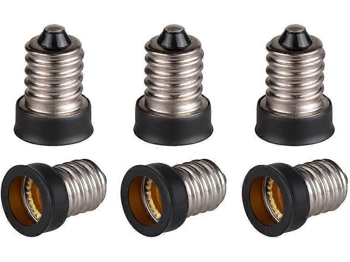 Adaptador E14 A E12, Convertidor De Base De Tornillo Europeo A Candelabra, 10 Piezas, Metal, Resistente Al Calor