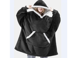 2026-pijama Grueso De Lana Para Mujer Con Capucha Y Bolsillo Cojinero Suave Y Caliente Para El Hogar
