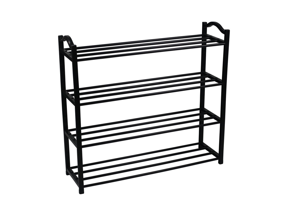 Estantería Zapatero 4 Baldas Neo Negro 63x20x62cm O91