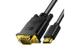 Cable Conversor Hdmi A Vga Con Chip De Vídeo, Para Monitores De Ordenador, Proyectores Y Televisores Hd.. Alta Velocidad Y Compati