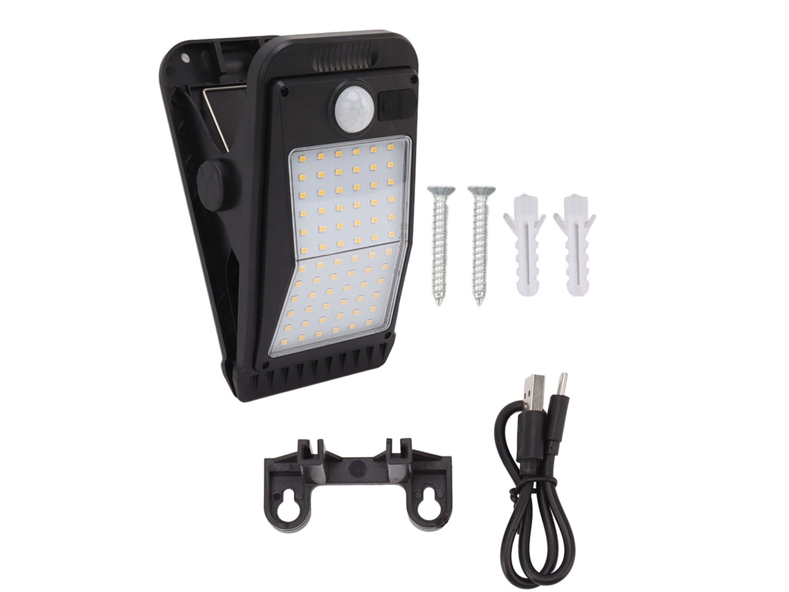 2026-lámpara Solar Usb Con Clip, 72 Led, Batería Integrada E Inducción Humana, Luz Cálida Para Exterior, Jardín Y Terraza