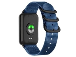 Bracelete Para Redmi Watch 6 / 5 / 4 - Nylon - Fivela Dupla Preta Azul Royal