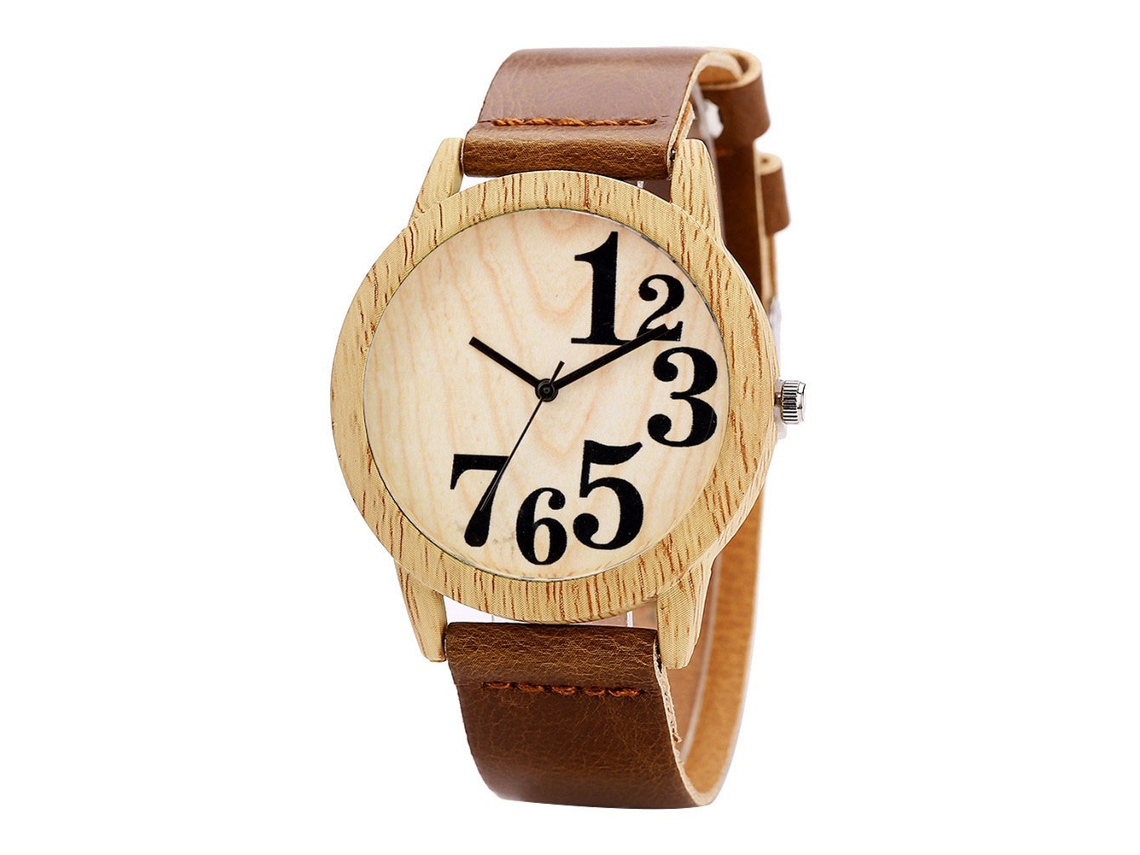 Reloj De Pulsera Para Mujer Elegante Moda Con Movimiento De Cuarzo Marrón Oscuro
