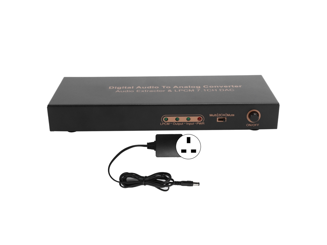 Interfaz Multimedia Hd, Convertidor De Vídeo 4k, Lpcm, Adaptador Extractor De Audio Digital De 7.1 Canales, Enchufe