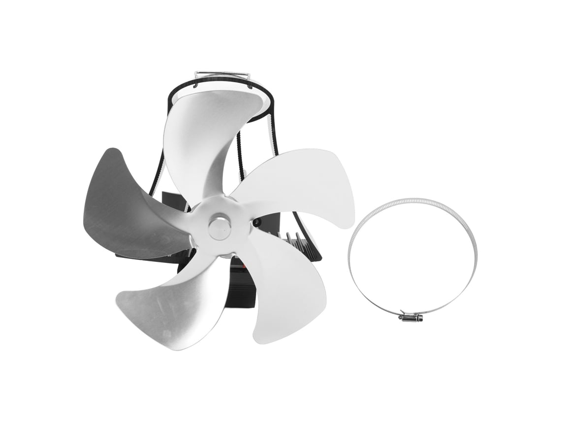 Ventilador De Chimenea Colgante, Energía Térmica, 5 Aspas, Aluminio Magnético, Silencioso