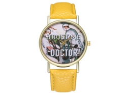 Reloj De Pulsera Unisex De Cuarzo Zhoulianfa, Estándar Médico, Cuero Sintético Amarillo.