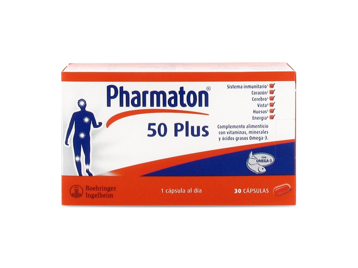 Complemento Alimentar SANOFI AVENTIS Pharmaton 50 Plus 30 Capsulas