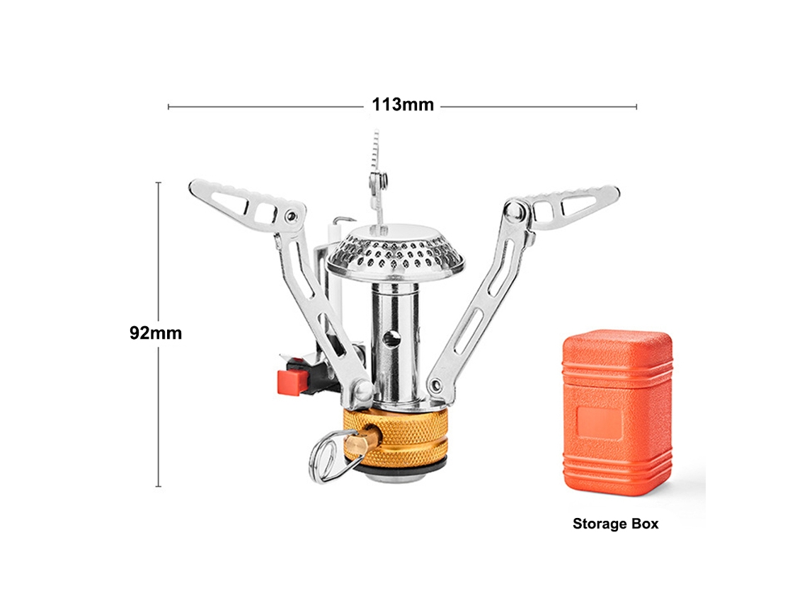 Hornilla De Gas Portátil Para Camping Con Encendido Eléctrico, Llama Ajustable, 3000 W Para Uso En Exteriores.