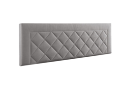 Cabecero Tapizado DOMUS para Cama 140 Microfibra AquaClean Gris ( 145 x 50 x 7 cm)