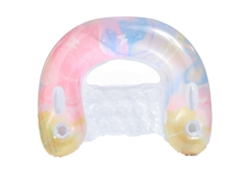 Silla Hinchable Para Piscina Con Portavasos Y Respaldo Juguete Para Fiestas En La Piscina Rosa-amarillo Siurn