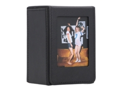 Caja De Almacenamiento Para Tarjetas De Fotos Pvc Con 50 Hojas Capacidad Grande 3 Pulgadas Negro
