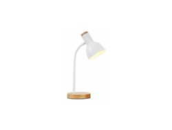 HYMNORA Lámpara de Escritorio Serie, 1xE-27 con Madera (BLANCO) THSINDE